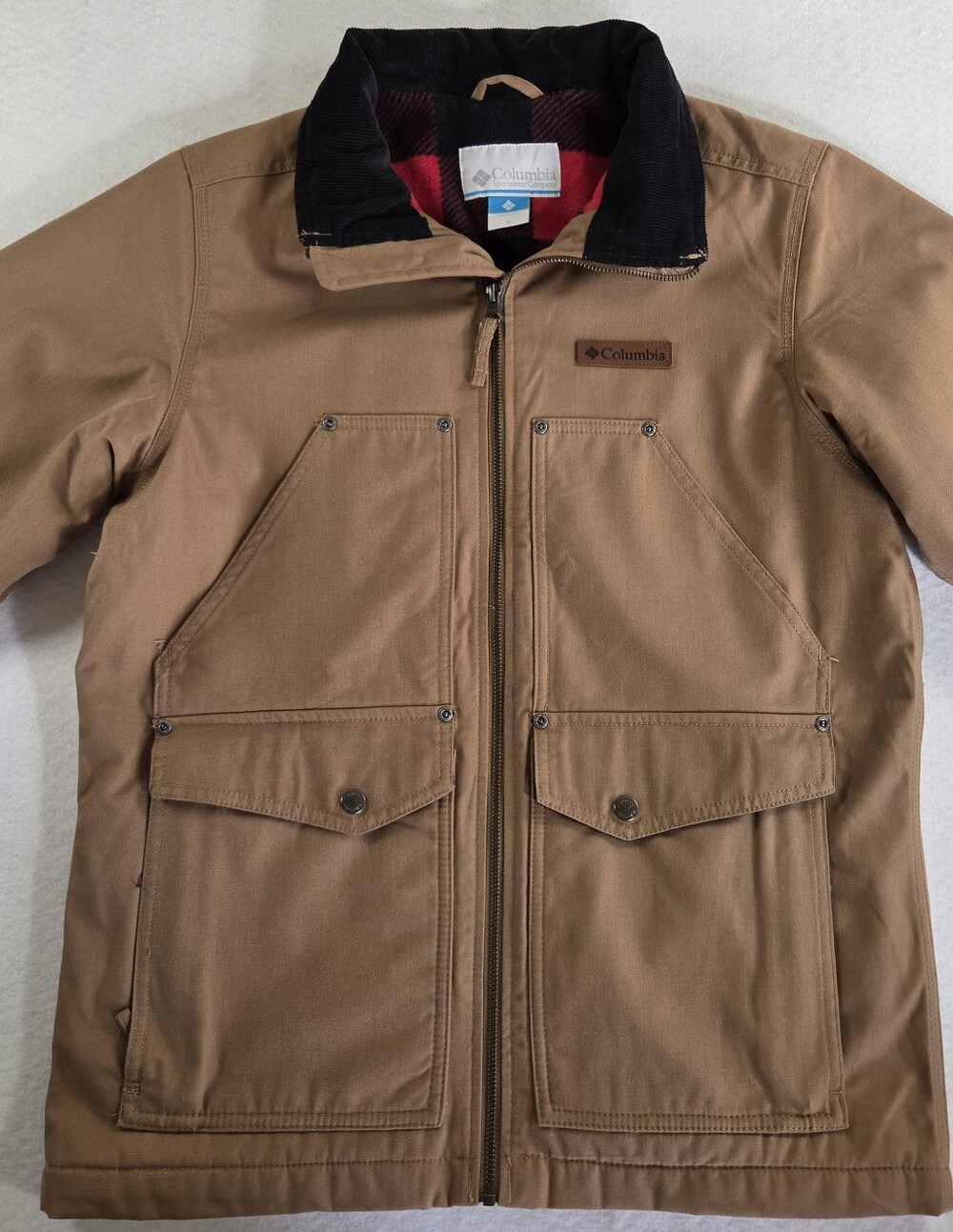 Columbia Loma Vista Canvas Field Jacket with Black Cord Collar Winter Jacket